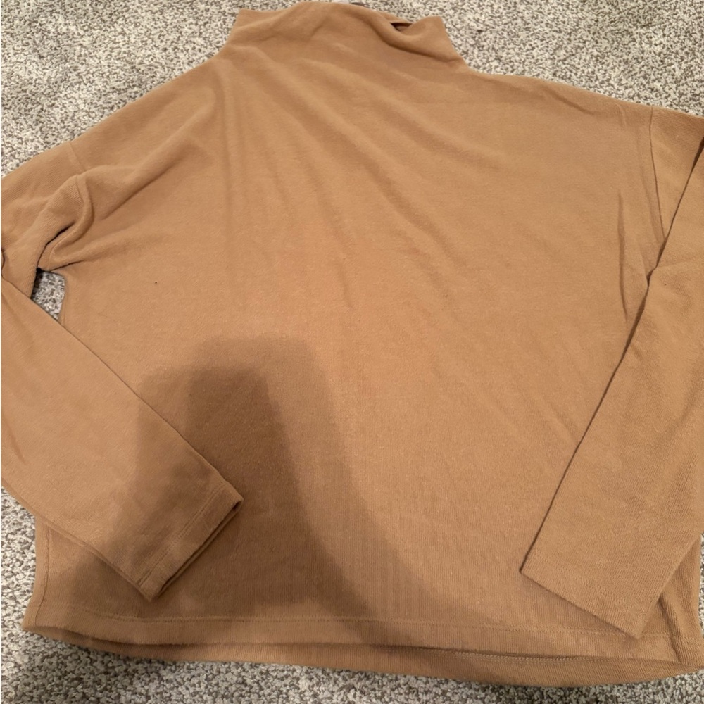 LOFT women Camel mockneck Sweater